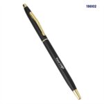 Black Metal Executive Pen with Gold Trim & Custom Branding