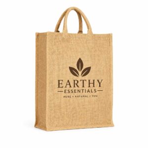 Personalized Jute Shopping Bag with Custom Logo for Corporate Gifts & Promotional Events