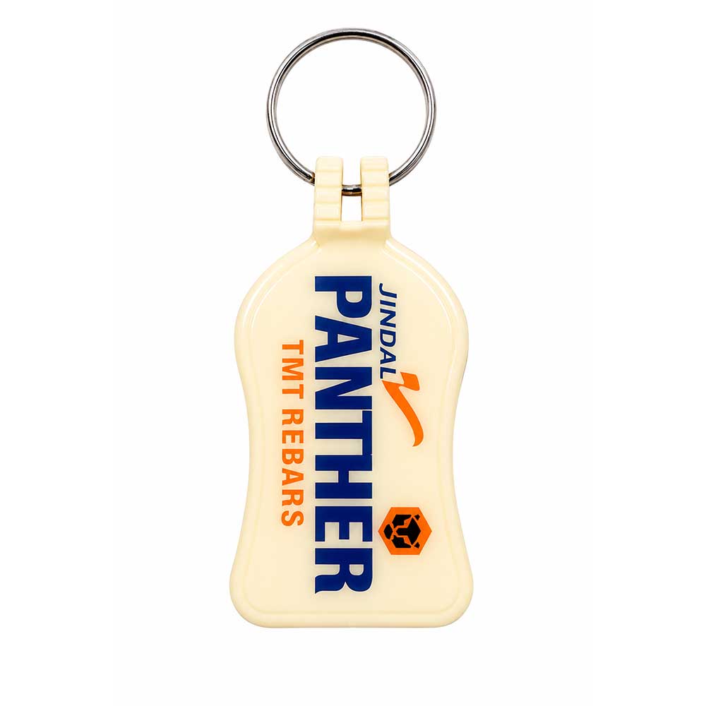 Curved ABS Printed Meena Keychain