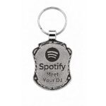 Logo Printed Chrome Spark Keychain