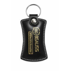 Logo Printed Leather Keychain