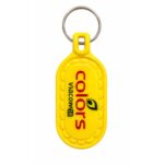 Oval ABS Printed Meena Keychain