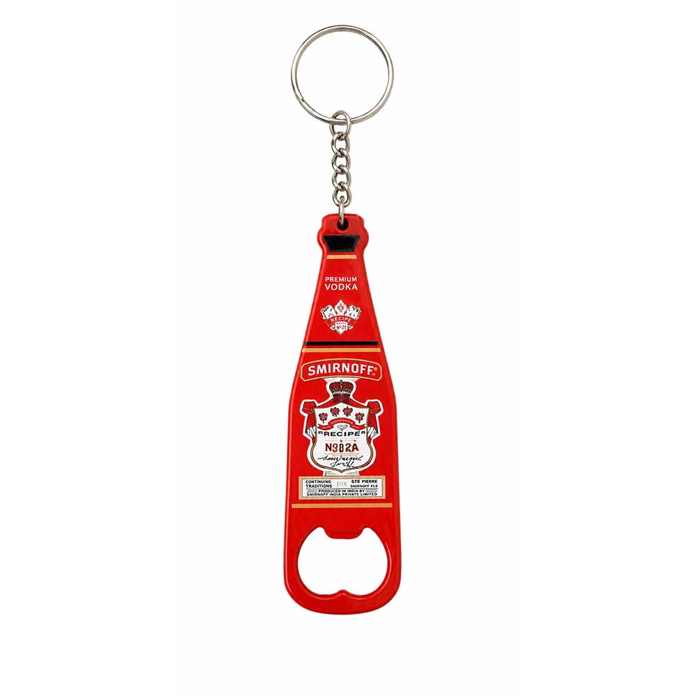 Powder Coated Bottle Opener Promotional Keychain