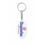 Powder Coated Oval Promotional Keychain