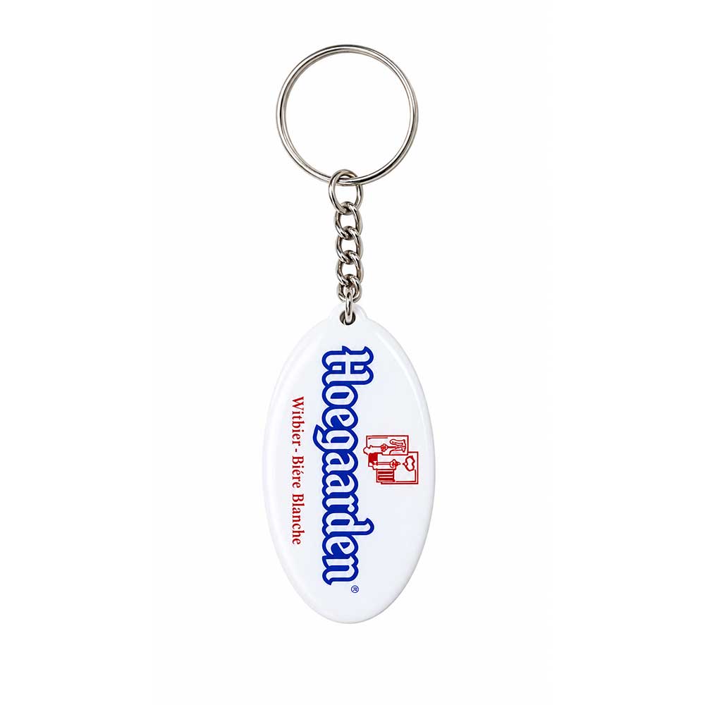Powder Coated Oval Promotional Keychain