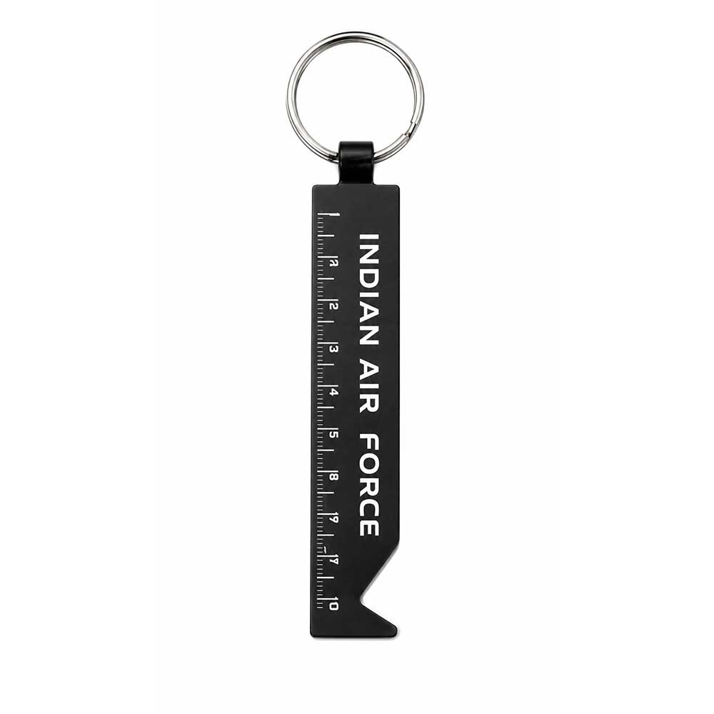 Powder Coated Promotional Ruler Keychain